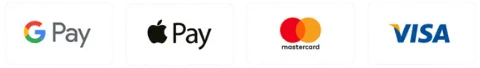 Credit/Debit Card, Apple Pay or Google Pay