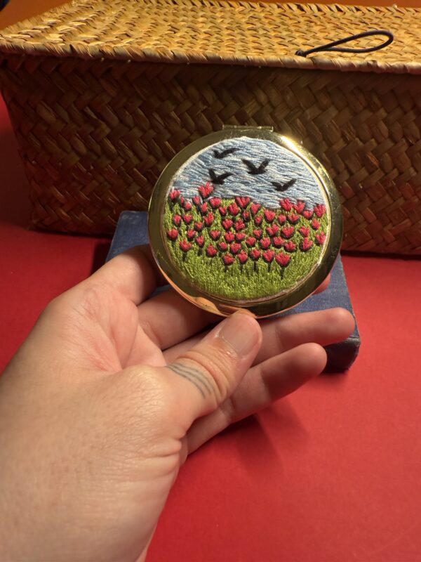 Embroidery mirror